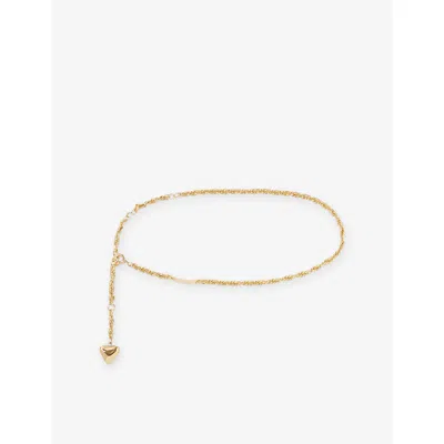Claudie Pierlot Womens  Twisted Heart Metal Chain Belt In Metalliques