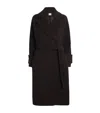 Claudie Pierlot Wool-blend Belted Coat In Brown