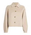 Claudie Pierlot Womens Fitted-cuff Cropped Wool-blend Jacket Naturels In Neutral