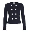 Claudie Pierlot Wool-blend Double-breasted Cardigan In Blue