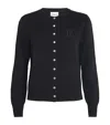 Claudie Pierlot Wool-blend Embroidered Cardigan In Black