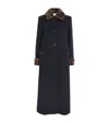Claudie Pierlot Wool-blend Leopard-collar Coat In Black