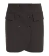 Claudie Pierlot Wool-blend Mini Skirt In Brown