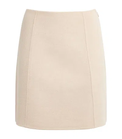 Claudie Pierlot Wool-blend Mini Skirt In Neutral