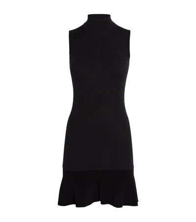 Claudie Pierlot Wool-blend Rollneck Mini Dress In Black