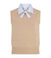 Claudie Pierlot Wool-blend Sleeveless Sweater In Brown