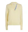 Claudie Pierlot Womens Baby Yellow Polo-collar Wool And Cashmere Jumper Xs In Yellow