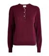 Claudie Pierlot Womens Burgundy Henley-neck Knitted Wool And Cashmere Jumper In Burgundy
