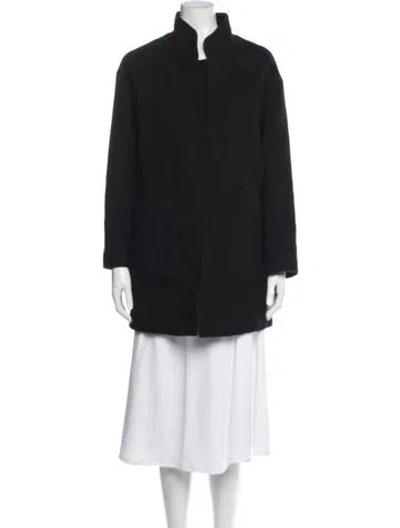 Pre-owned Claudie Pierlot Wool Coat In Black
