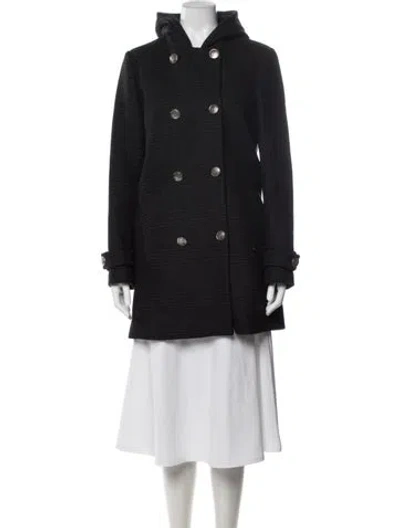 Pre-owned Claudie Pierlot Wool Coat In Black