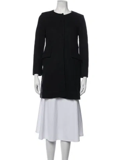 Pre-owned Claudie Pierlot Wool Coat In Black