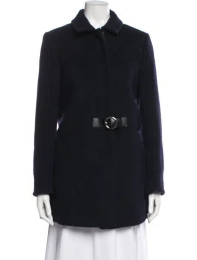 Pre-owned Claudie Pierlot Wool Coat In Blue