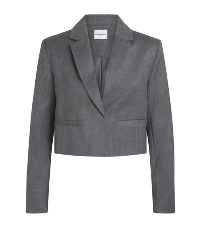 Claudie Pierlot Tailored Wool Jacket In Gray