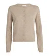 Claudie Pierlot Womens Naturels Brand-embroidered Round-neck Wool Cardigan In Neutral