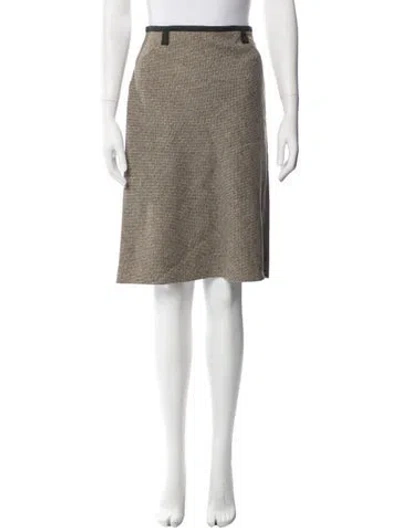 Pre-owned Claudie Pierlot Wool Knee-length Skirt In Neutrals