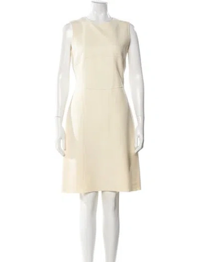 Pre-owned Claudie Pierlot Wool Mini Dress In Neutral