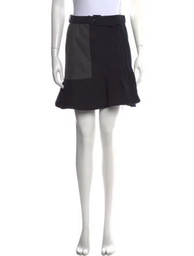 Pre-owned Claudie Pierlot Wool Mini Skirt In Black