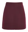 Claudie Pierlot Wool Mini Skirt In Burgundy