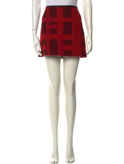 Pre-owned Claudie Pierlot Wool Mini Skirt In Red