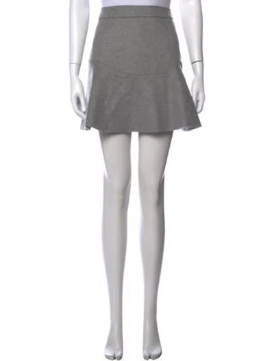 Pre-owned Claudie Pierlot Wool Mini Skirt In White