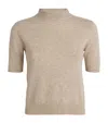 Claudie Pierlot Wool Short-sleeve Sweater In Neutral