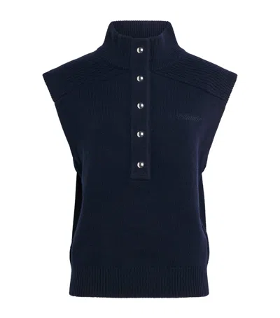 Claudie Pierlot Wool Sweater Vest In Blue