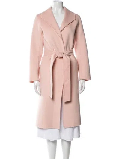 Pre-owned Claudie Pierlot Wool Trench Coat In Pink