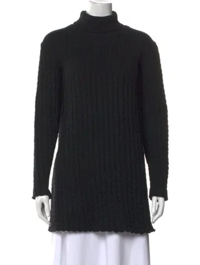 Pre-owned Claudie Pierlot Wool Turtleneck Sweater In Black