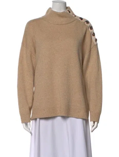Pre-owned Claudie Pierlot Wool Turtleneck Sweater In Neutrals