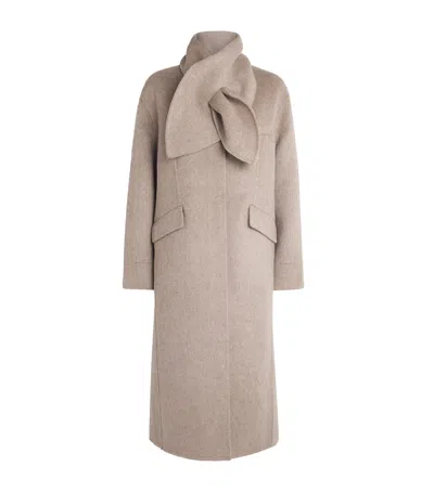Claudie Pierlot Wool-blend Longline Coat In Gray