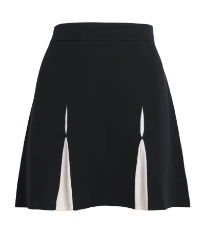 Claudie Pierlot Wool-cotton Knit Mini Skirt In Black