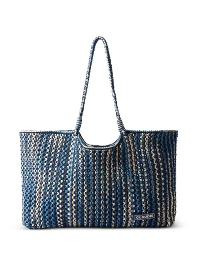 Claudie Pierlot Woven Handle Bag In Blue