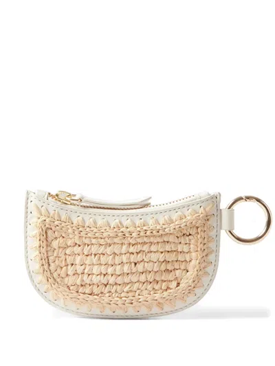 Claudie Pierlot Woven-panel Wallet In Brown