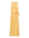 Claudie Pierlot Wrap Maxi Dress In Yellow
