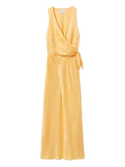 Claudie Pierlot Wrap Maxi Dress In Yellow