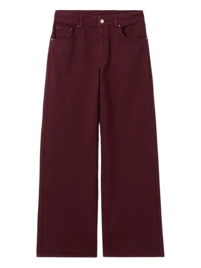 Claudie Pierlot Zip-fly Jeans In Red