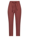 Claudie Woman Pants Brown Size M Wool, Polyester, Acrylic, Synthetic Fibers, Virgin Wool In Brown