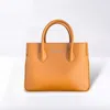 Claudio Civitico Cappuccino Satchel Purse With Silver Hardware In Orange