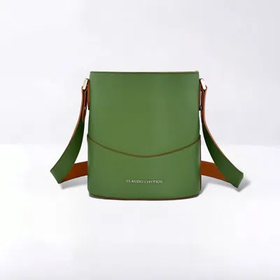 Claudio Civitico Green Bucket Bag