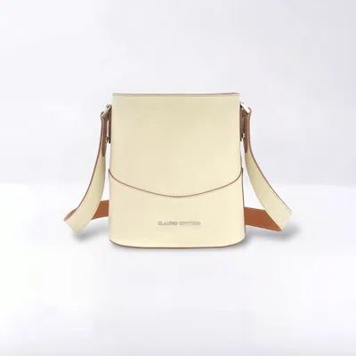 Claudio Civitico White Bucket Bag In Neutral