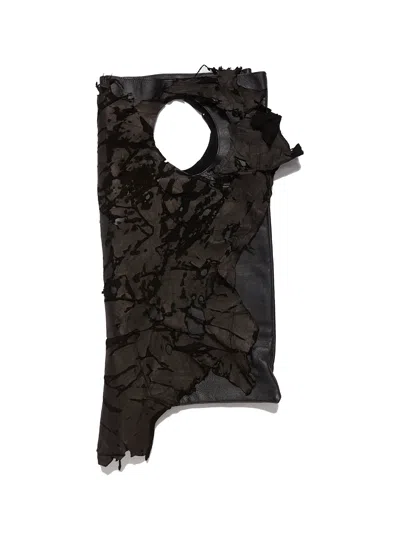 Claudio Cutuli Nappa And Torn Leather Backpack Bag