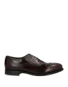 Claudio Marini Man Lace-up Shoes Burgundy Size 11 Leather In Red