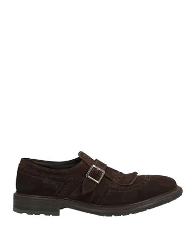 Claudio Marini Man Loafers Dark Brown Size 13 Leather