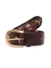 Claudio Orciani Narrow Smooth Calf Leather Belt With Classic Buckle In Brown