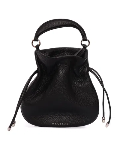 Claudio Orciani Black Textured Calf Leather Tote Bag