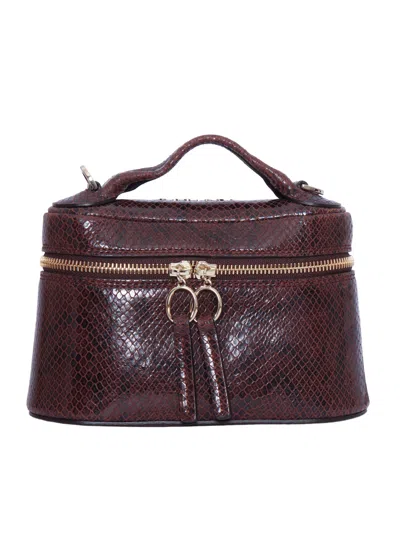 Claudio Orciani Caffe Python Effect Mini Bag In Black