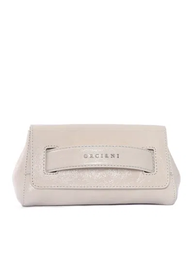 Claudio Orciani Elongated Smooth Calf Handbag In Gray