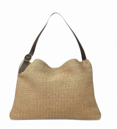 Claudio Orciani Natural Straw Woven Handag In Multi