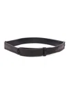 Claudio Orciani Polished Calf Leather Belt With Classic Buckle In Black