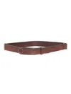 Claudio Orciani Polished Calf Leather Belt With Minimalist Design In Brown